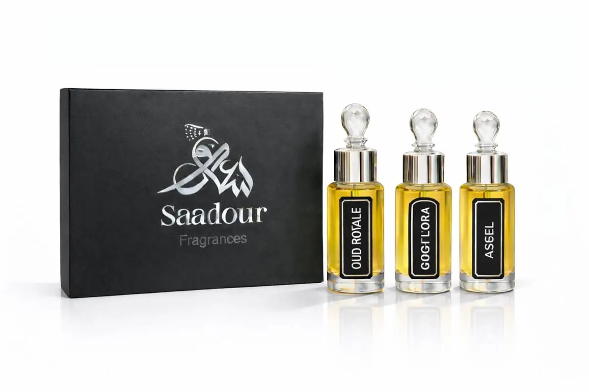 Alcohol-free attar perfume with gift box by Saadour Pakistan
